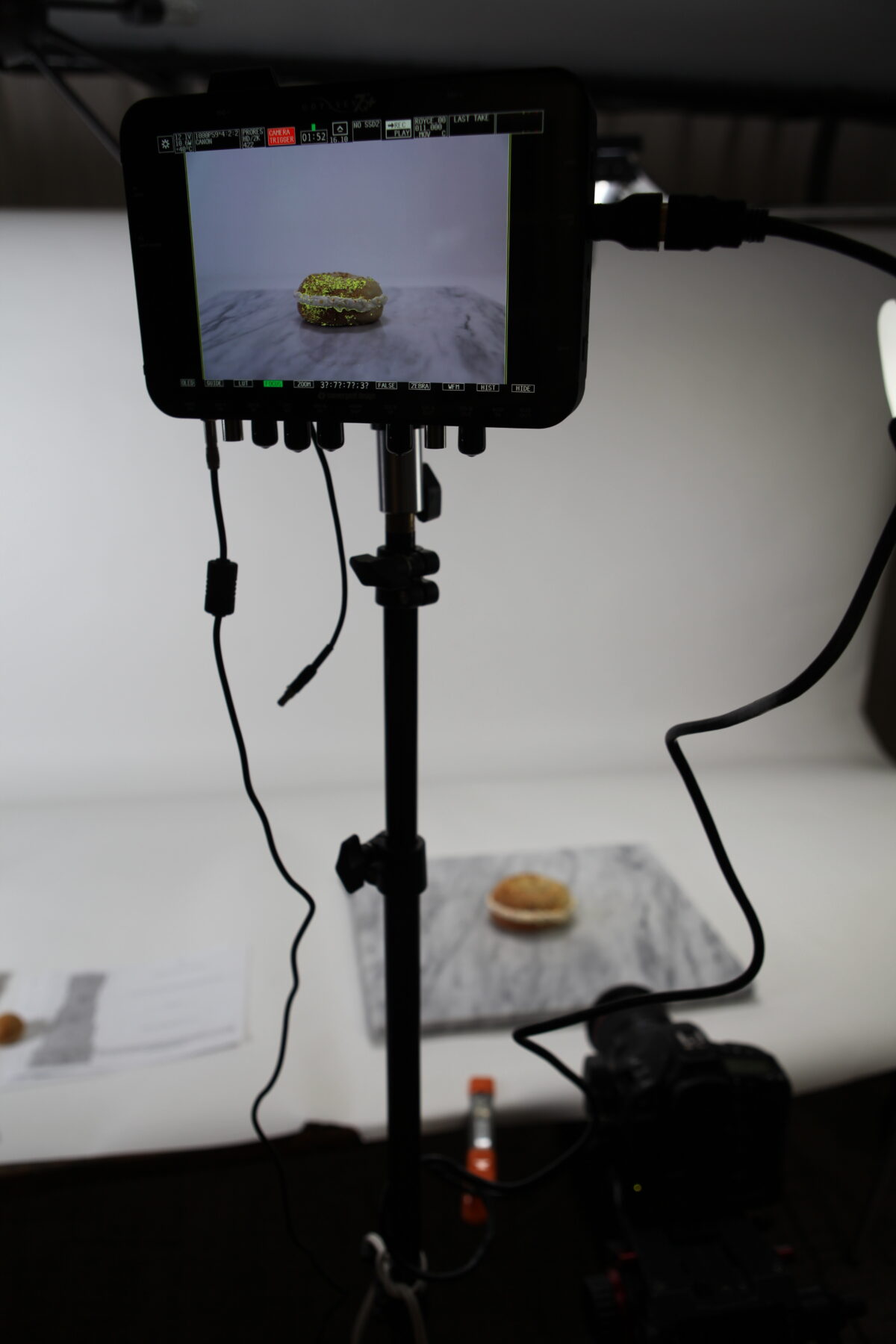 Behind the scenes for Cut To Create's corporate video production for Bagel Dots in Houston, Texas