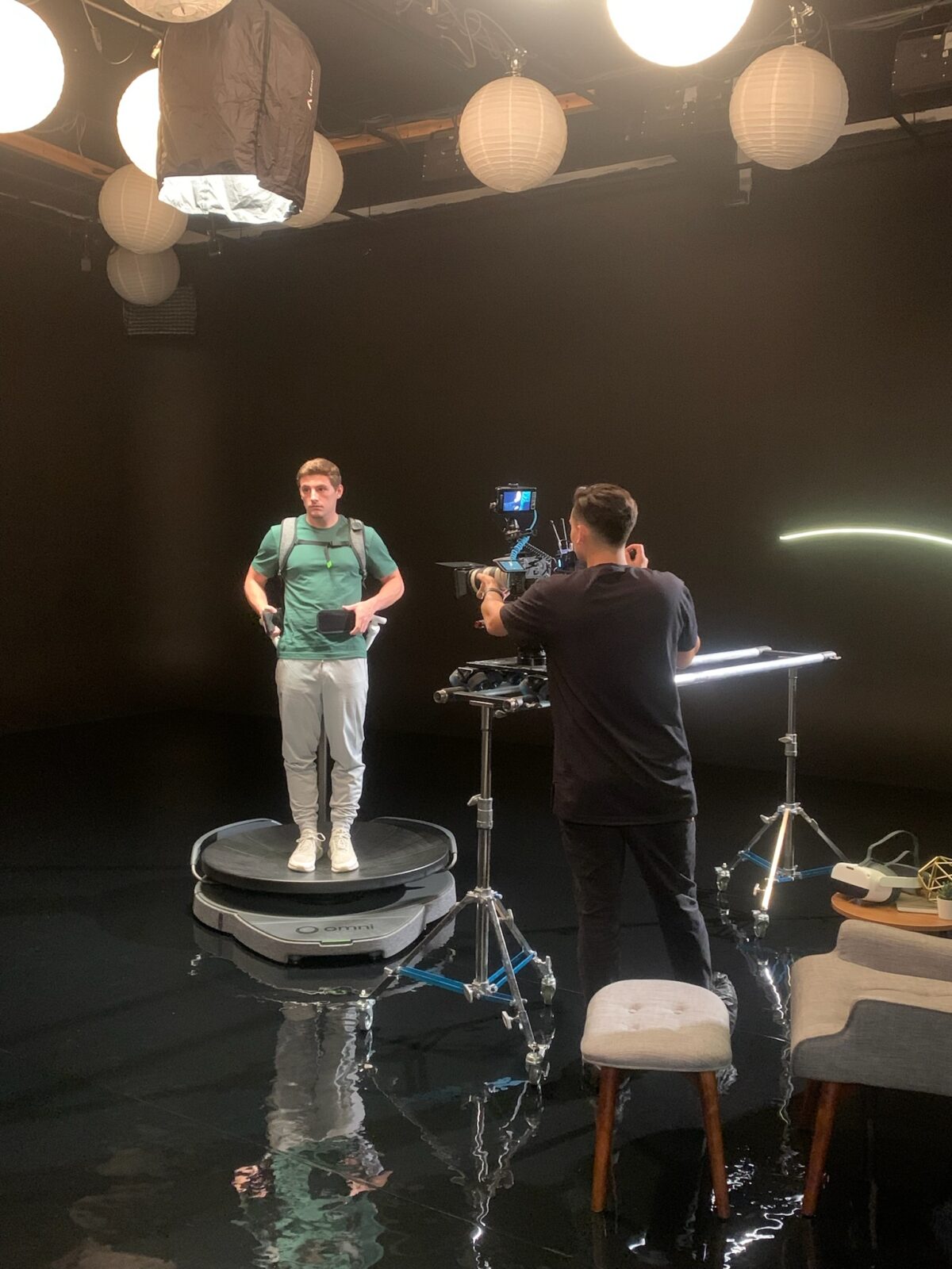 Behind the Scenes at Cut To Create's video production for Virtuix's Omni One