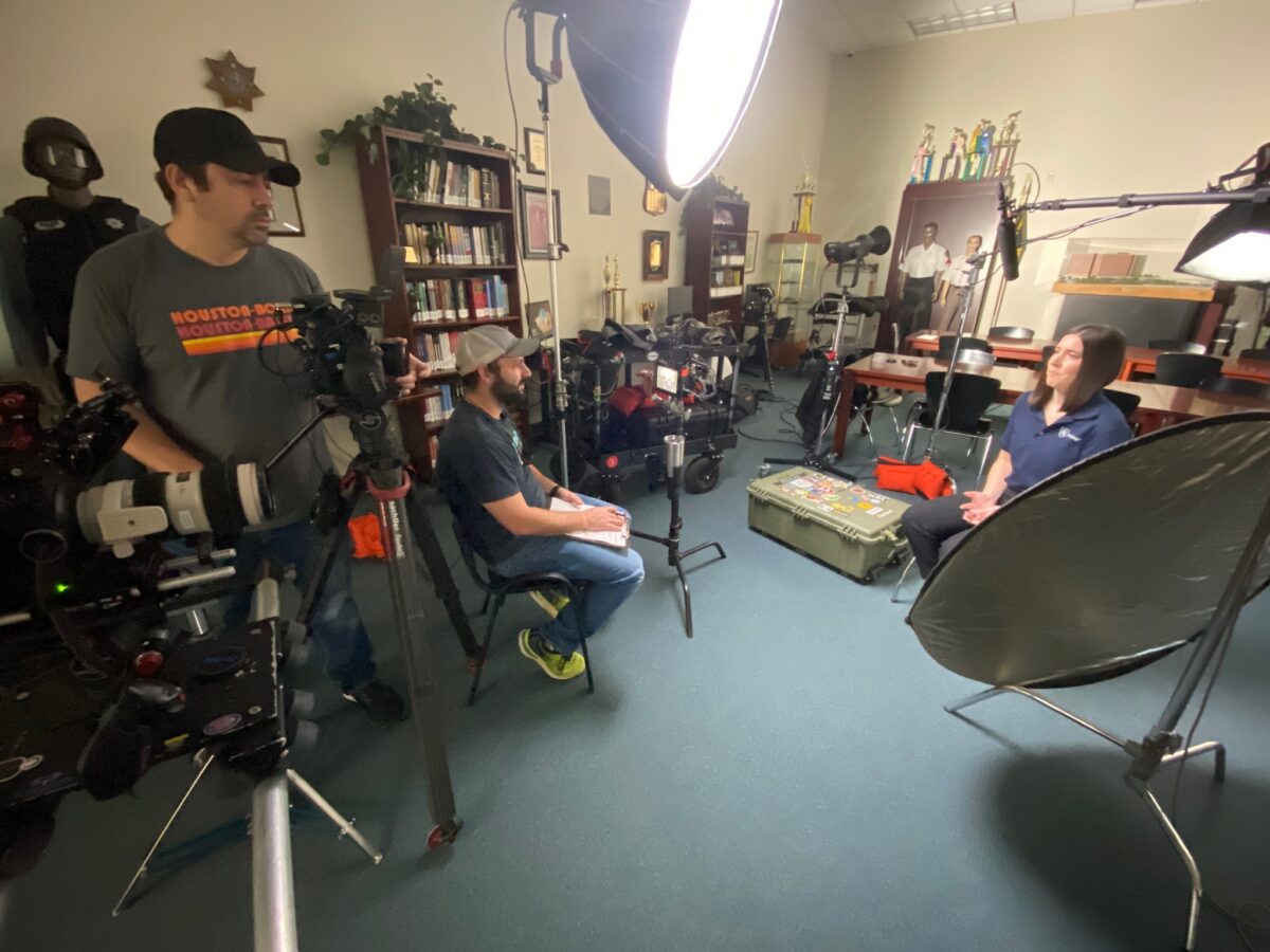 Behind the scenes at Cut To Create's video production for The Menninger Clinic in Houston, TX