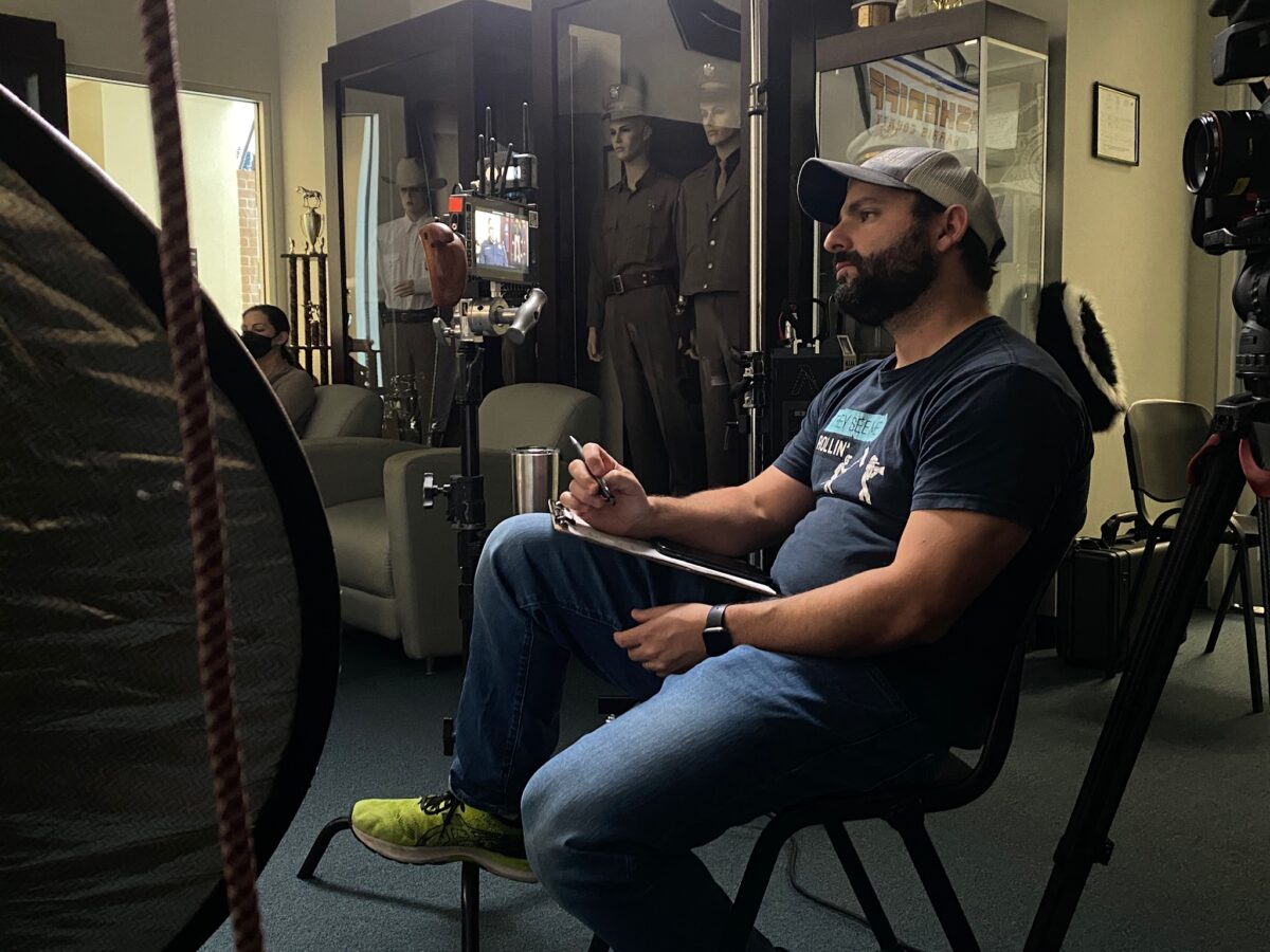 Behind the scenes at Cut To Create's video production for The Menninger Clinic in Houston, TX