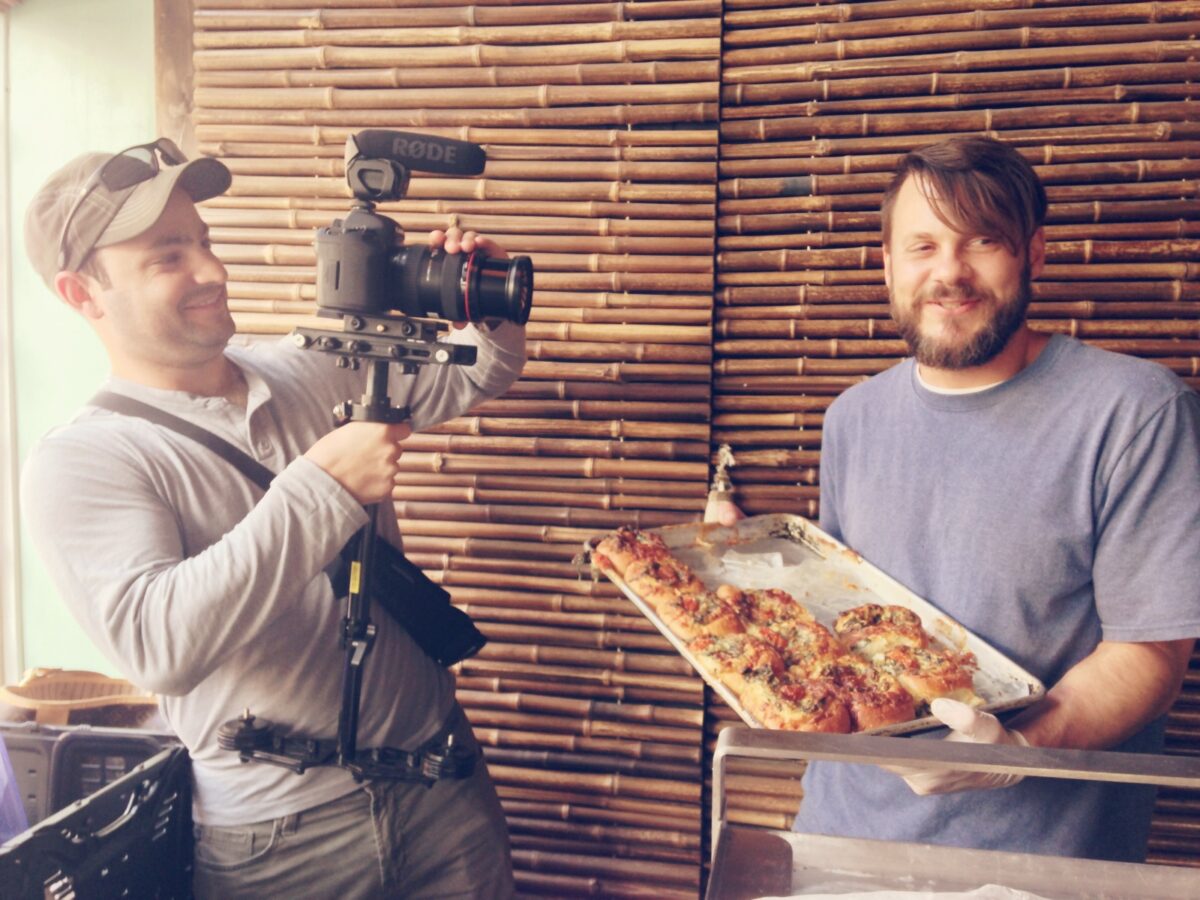 Behind the scenes at Cut To Create's video production for H-Town Streats and Hugs and Donuts.