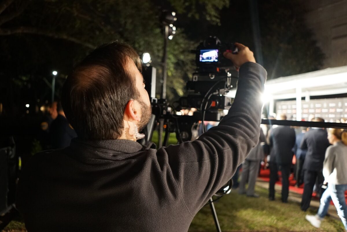 Behind the Scenes at Cut to Create's video production shoot for Rolling Stone Magazine, capturing a party at the Museum of Fine Arts Houston for the Super Bowl in Houston, TX