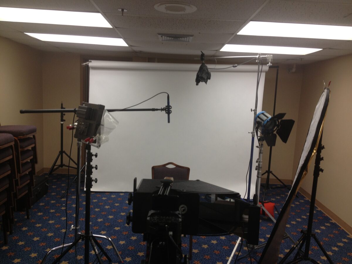 Behind the scenes at Cut To Create's video production shoot for The Conrad Foundation Innovation Summit