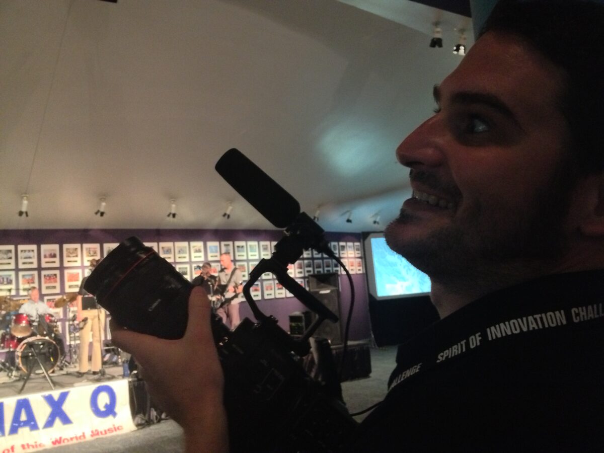 Behind the scenes at Cut To Create's video production shoot for The Conrad Foundation Innovation Summit