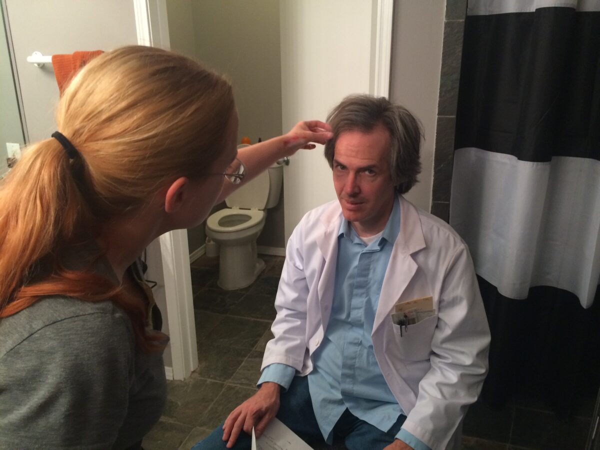 Joe Grisaffi, Doc V, getting his make up on