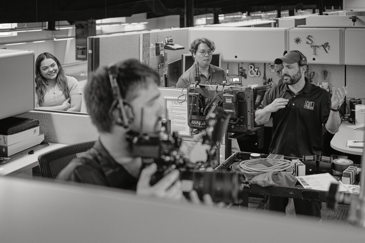 Behind the scenes as Cut To Create produces a video for Mitsubishi Logisnext.