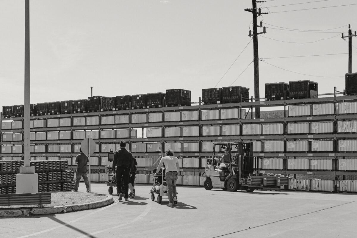 Behind the scenes at Cut To Create's video production shoot in Marengo, IL and Houston, TX for Mitsubishi Logisnext and UniCarriers.