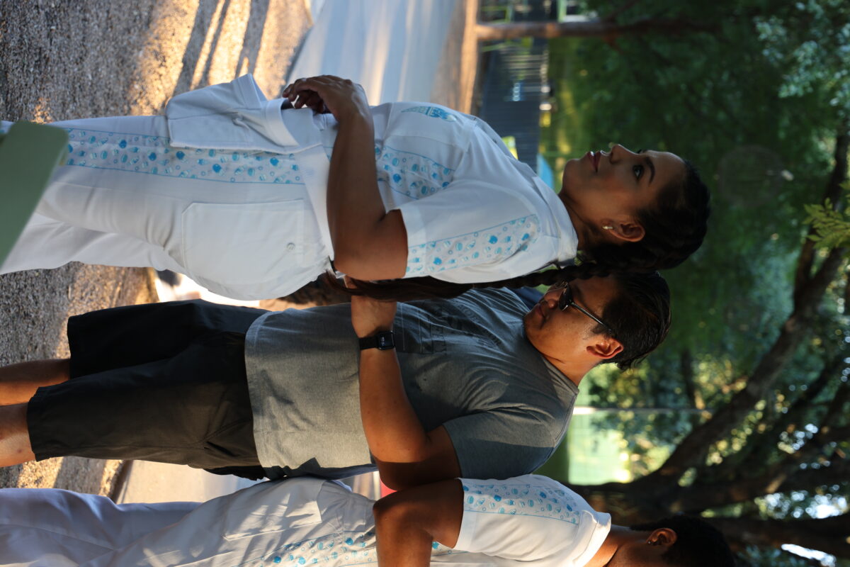 Our Art Director making final adjustments