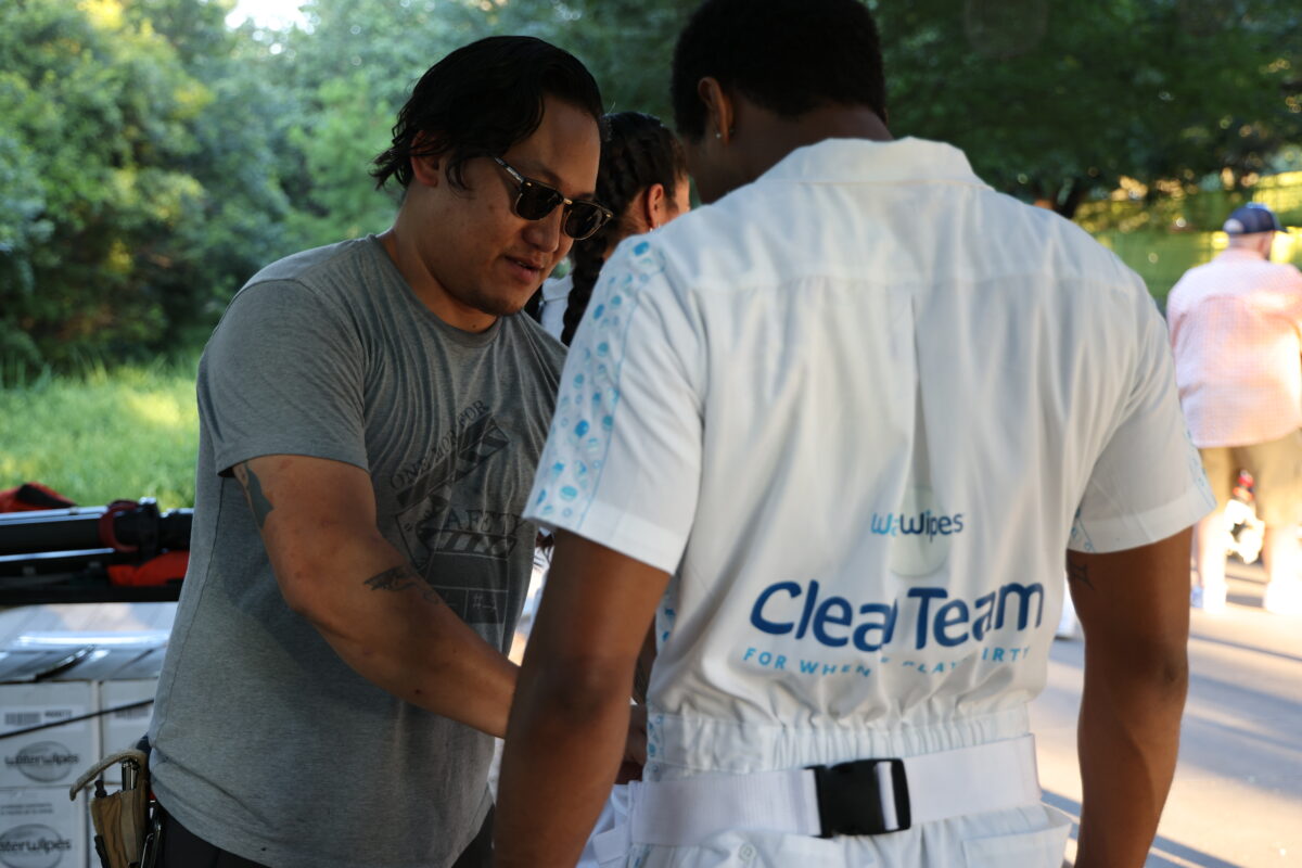 Art Director making final adjustments before we roll