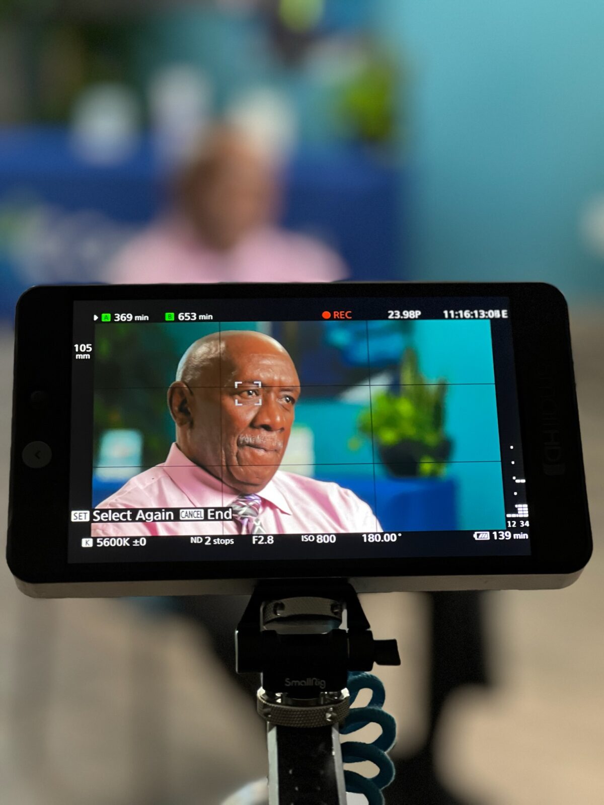 Behind the scenes at our video production shoot for Humana featuring their Centerwell in Atlanta, GA for Katie Couric Media.