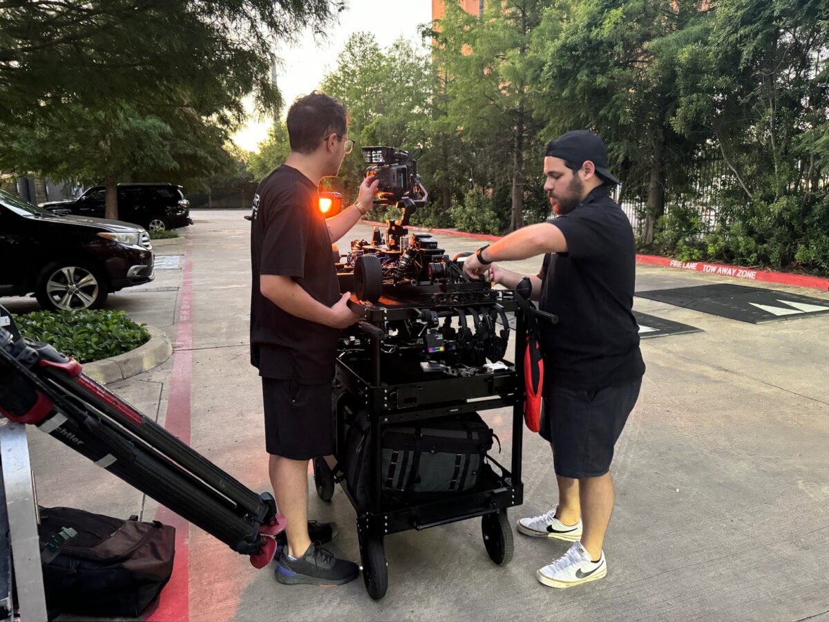 Beto and the FPV team prep gear