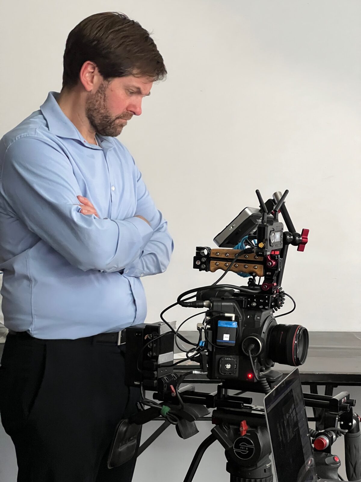 Behind the scenes on a video production shoot for Katie Couric Media and Viewray