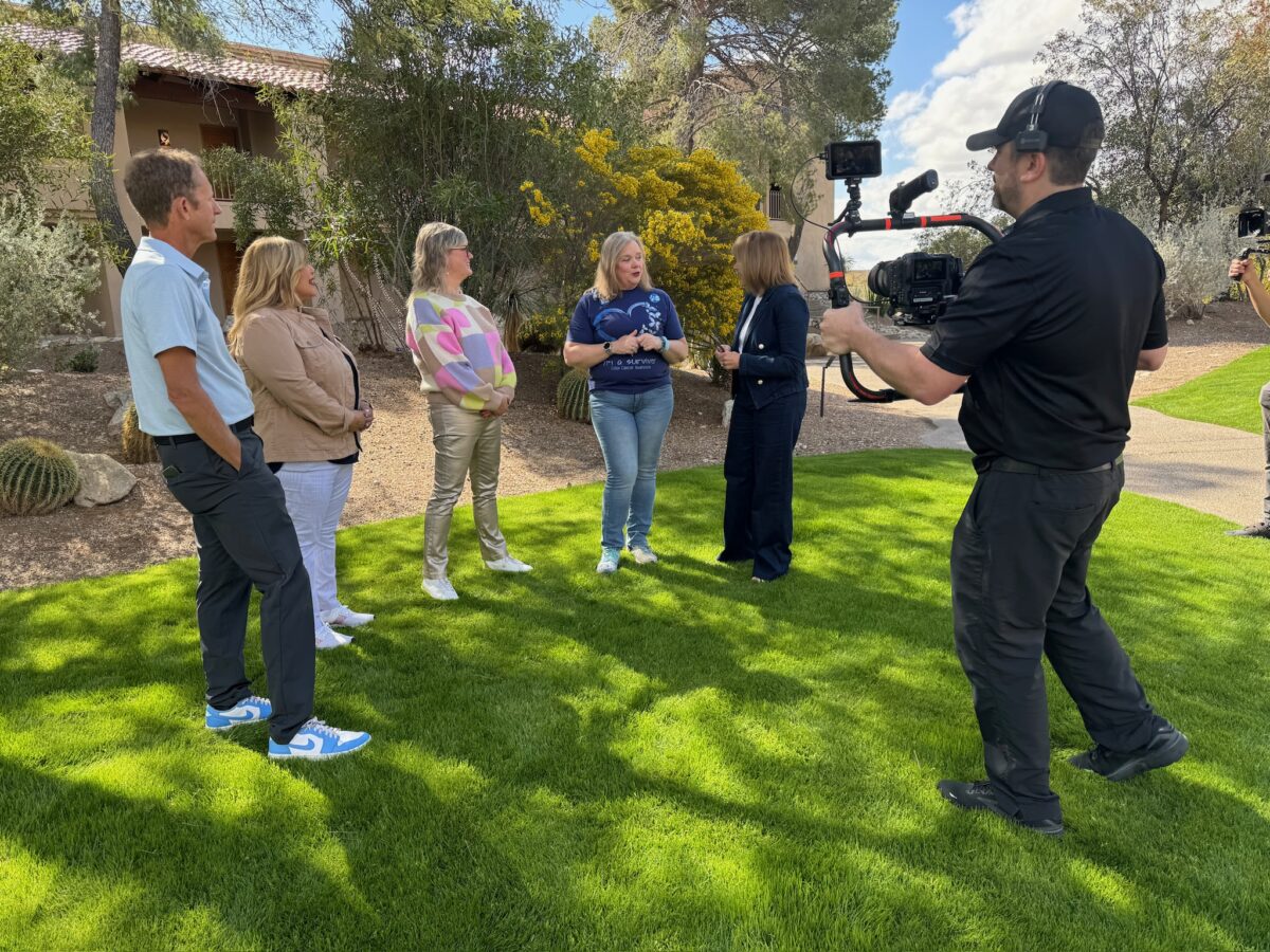 Behind the scenes for Cut To Create's video production project for Katie Couric Media and Exact Sciences