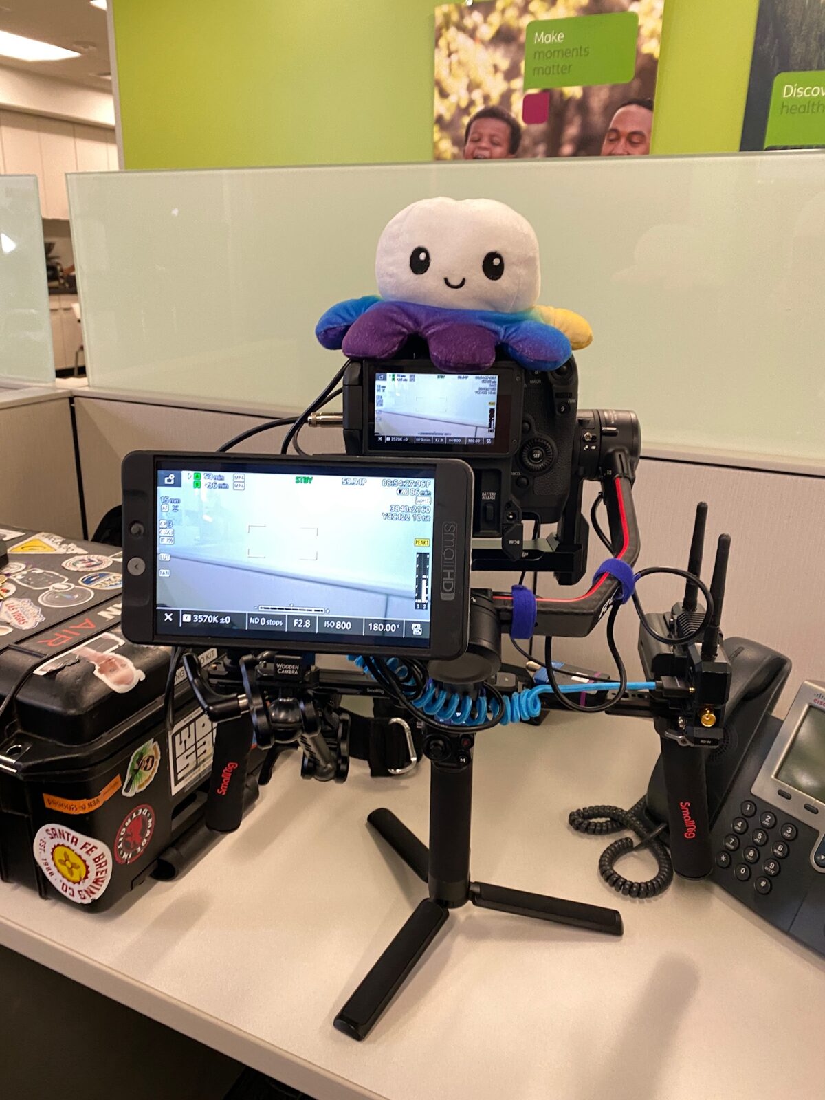 Behind the scenes from a video production shoot for Katie Couric Media and Humana in New Orleans, LA