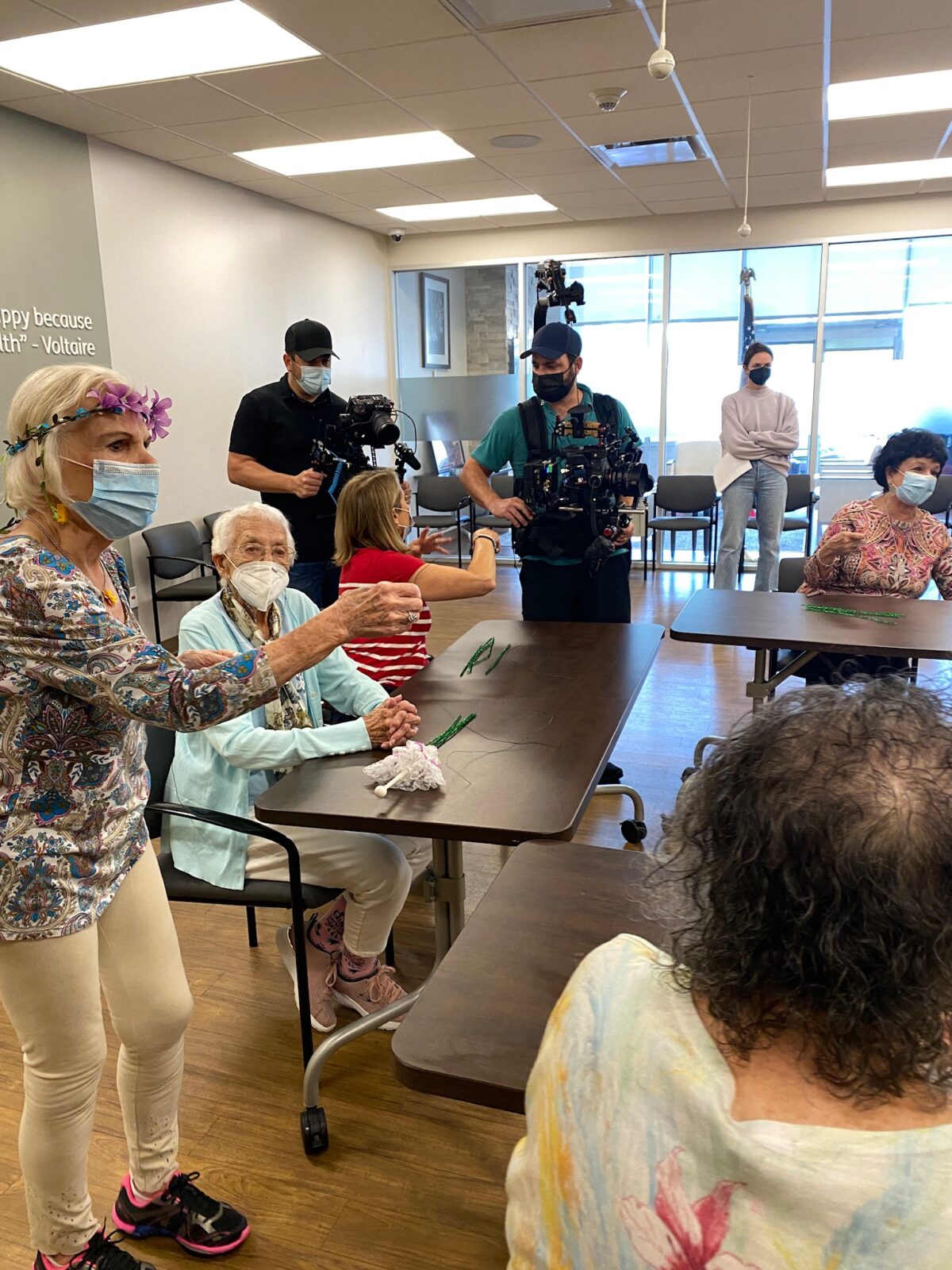 Behind the scenes from a video production shoot for Katie Couric Media and Humana in New Orleans, LA