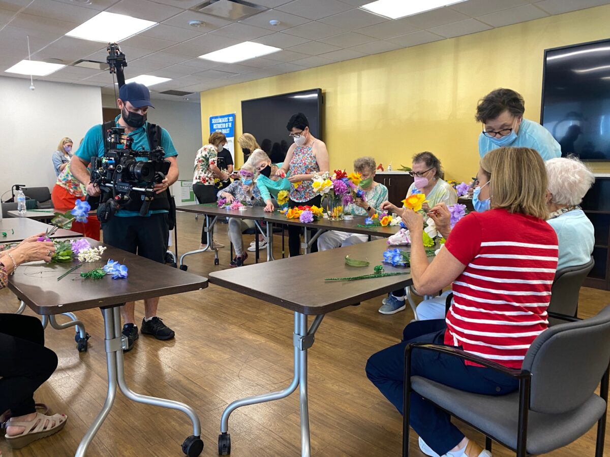 Behind the scenes from a video production shoot for Katie Couric Media and Humana in New Orleans, LA