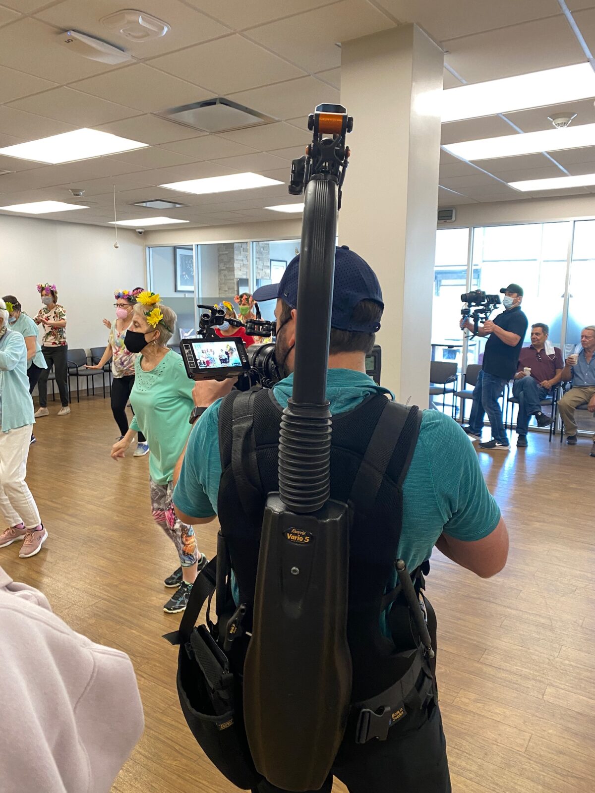 Behind the scenes from a video production shoot for Katie Couric Media and Humana in New Orleans, LA