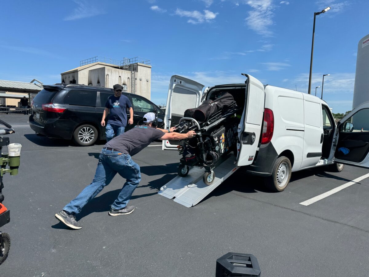Behind the scenes at our video production shoot for CPKC at the TEEZ training facility in Bryan, TX