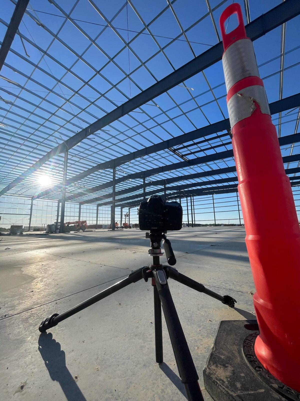 Time lapse set up for a video production shoot in Omaha Nebraska for BlueScope